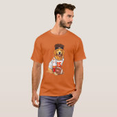 カンザスシティチーフス かわいいゴールデンレトリバー パトリックM Tシャツ (正面フル)