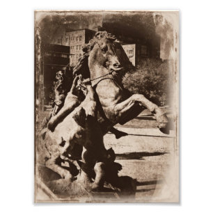 カンザスシティファウンテンセピアグランジ フォトプリント