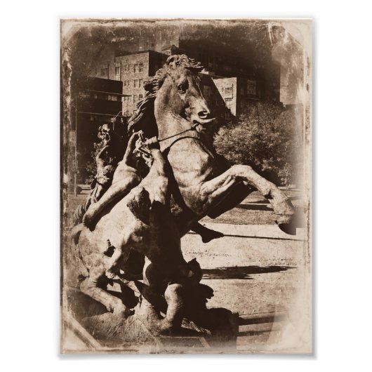 カンザスシティファウンテンセピアグランジ フォトプリント (正面)