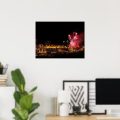 カンザスシティプラザ花火ライトポスター ポスター (ホームオフィス)