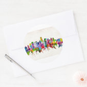 カンザスシティミズーリのスカイライン ラウンドシール (封筒)