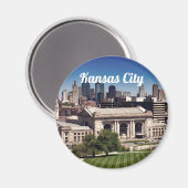 カンザスシティミズーリのダウンタウン写真ユニオン駅 マグネット (正面/裏面)