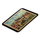 カンザスシティミズーリのヴィンテージ旅行 マグネット (左側)