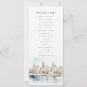 カンザスシティミズーリウォーターカラー結婚式 プログラム (裏面)