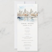 カンザスシティミズーリウォーターカラー結婚式 プログラム (正面)