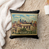 カンザスシティミズーリヴィンテージトラベル クッション (ブランケット)