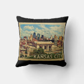 カンザスシティミズーリヴィンテージトラベル クッション (裏面)
