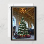 カンザスシティミズーリ州ユニオンステーションクリスマスツリー シーズンポストカード (正面/裏面)