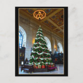 カンザスシティミズーリ州ユニオンステーションクリスマスツリー シーズンポストカード (正面)