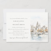 カンザスシティミズーリ水彩リハーサルディナー 招待状 (正面)