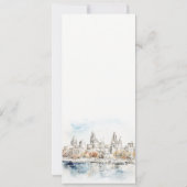 カンザスシティミズーリ水結婚色のメニューカード 招待状 (裏面)