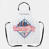 カンザスシティミズーリ統一された州スカイラインヴィンテージ エプロン (正面)
