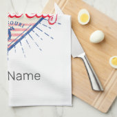 カンザスシティミズーリ統一された州スカイラインヴィンテージ キッチンタオル (四つ折り)