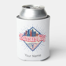 カンザスシティミズーリ統一された州スカイラインヴィンテージ 缶クーラー