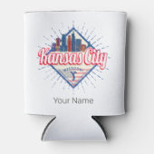 カンザスシティミズーリ統一された州スカイラインヴィンテージ 缶クーラー (正面)