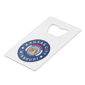 カンザスシティミズーリ クレジットカード栓抜き (正面アングル)