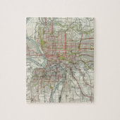 カンザスシティミズーリ(1920年)のヴィンテージの地図 ジグソーパズル (縦)
