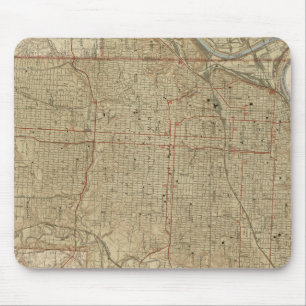 カンザスシティミズーリ(1935年)のヴィンテージの地図 マウスパッド