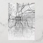 カンザスシティラブロケーター |シティテーマ結婚の 箔招待状 (裏面)