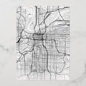 カンザスシティラブロケーター |結婚式の日付の保存 箔招待状 (裏面)