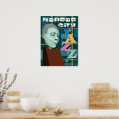 カンザスシティランドマーク: KC Jazz - 18 x 24 ポスター (キッチン)