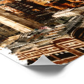 カンザスシティヴィンテージ旅行水の色 ポスター (角)