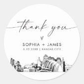 カンザスシティーありがとう3" （6枚） ラウンドシール (正面)