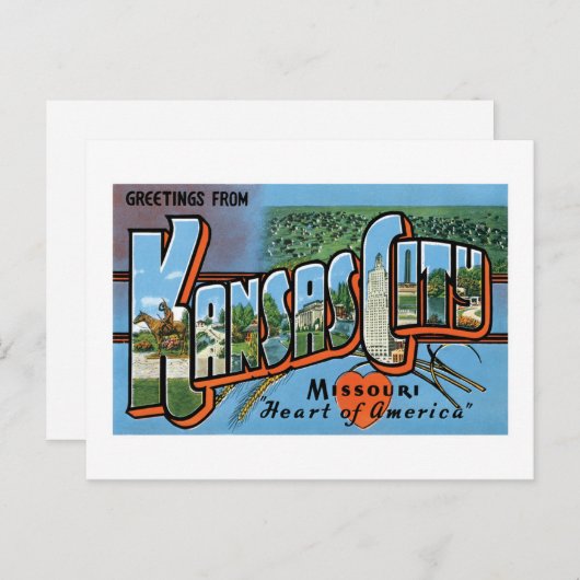 カンザスシティーからのご挨拶！ ポストカード (正面/裏面)