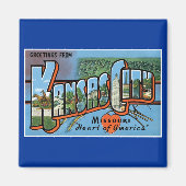 カンザスシティーからのご挨拶! マグネット (正面)