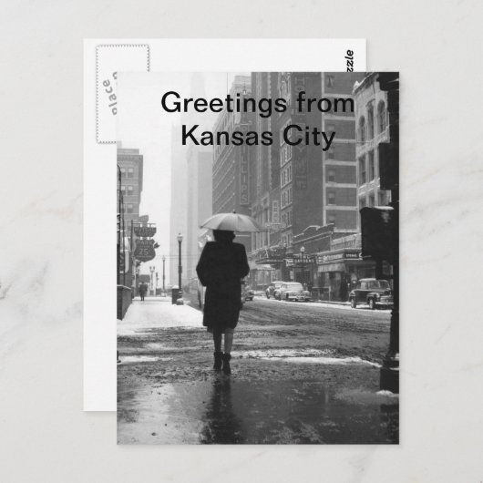 カンザスシティーからの挨拶カンザスシティーヴィンテージ ポストカード (正面/裏面)