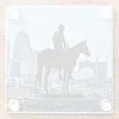 カンザスシティーのスカウト像 ガラスコースター (裏面)