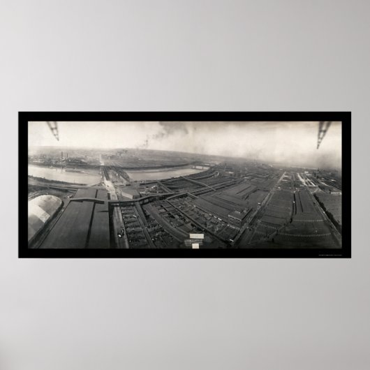 カンザスシティーのストックヤード写真1907 ポスター (正面)