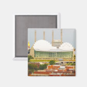 カンザスシティーのダウンタウンのティルトシフトミニチュア写真 マグネット (正面/裏面)