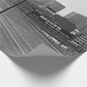 カンザスシティーのダウンタウンスカイライン – 白黒の写真 ラッピングペーパー (角)