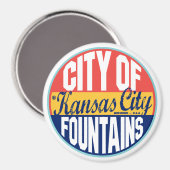 カンザスシティーヴィンテージラベル マグネット (正面/裏面)