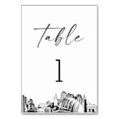 カンザスシティー天窓テーブル番号3.5x5カード テーブルナンバー (正面)