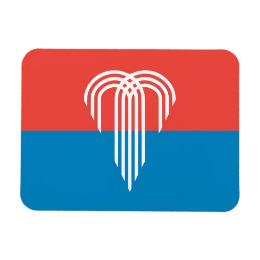 カンザスシティー州旗とフレキシブルなフォトマグネット マグネット (横)