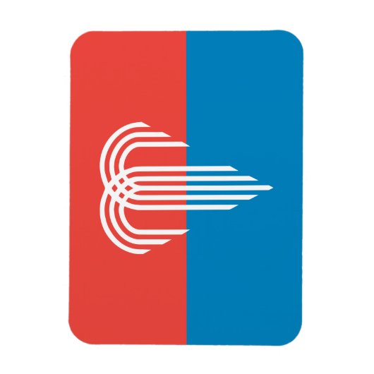 カンザスシティー州旗とフレキシブルなフォトマグネット マグネット (縦)