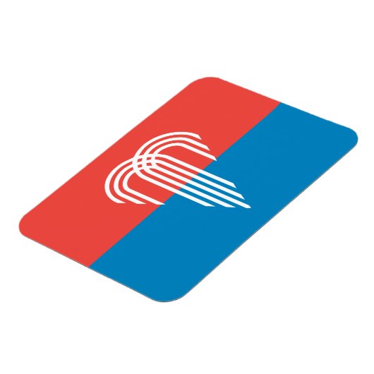 カンザスシティー州旗とフレキシブルなフォトマグネット マグネット (左側)