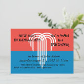 カンザスシティー州旗と赤ちゃんシャワー招待状 招待状 (スタンド正面)