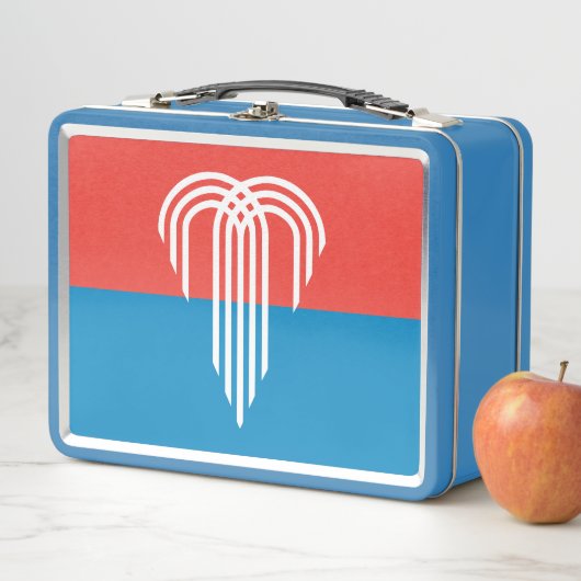 カンザスシティー州旗と金属ステンレスランチボックス メタルランチボックス (インサイチュ)