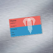 カンザスシティー州旗の付いた名刺マグネット マグネット名刺 (インサイチュ)