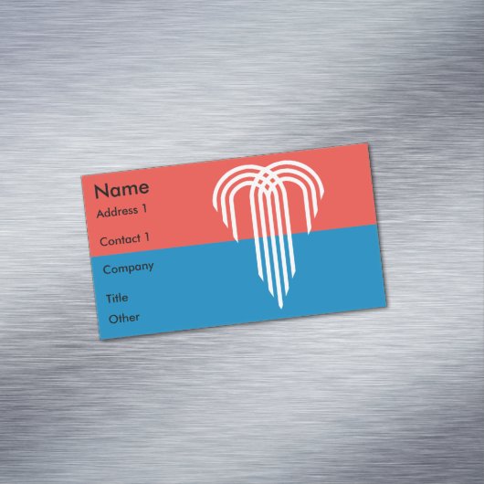 カンザスシティー州旗の付いた名刺マグネット マグネット名刺 (インサイチュ)