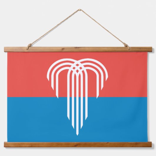 カンザスシティー州旗を持つウォールタペストリー 吊り下げ型タペストリー (正面)