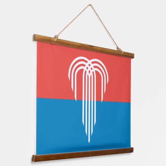 カンザスシティー州旗を持つウォールタペストリー 吊り下げ型タペストリー (傾斜あり)