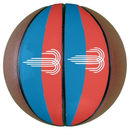 カンザスシティー州旗を持つフルサイズバスケットボール バスケットボール (縦)