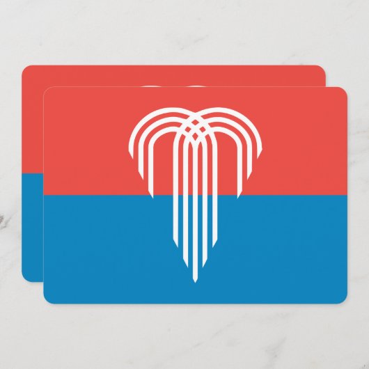 カンザスシティー州旗を持つ愛国的な招待状 招待状 (正面/裏面)