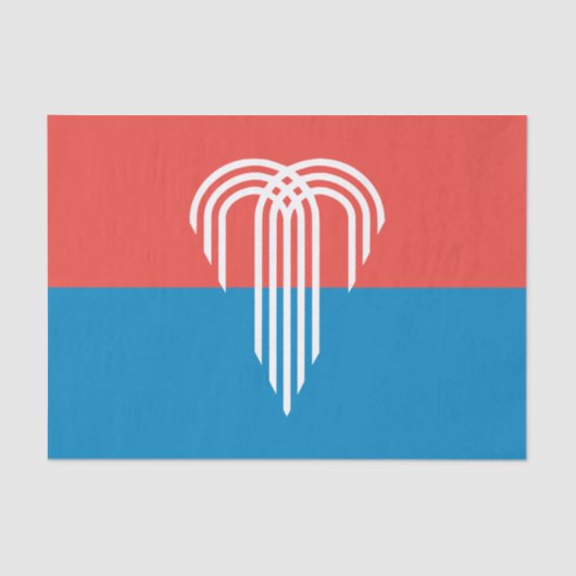 カンザスシティー州旗を持つ愛国的ティッシュペーパー 薄葉紙 (正面)