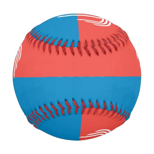 カンザスシティー州旗を持つ愛国野球 野球ボール (正面)