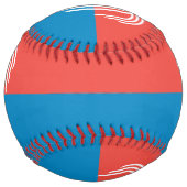 カンザスシティー州旗を掲げた愛国的ソフトボール ソフトボール (裏面)